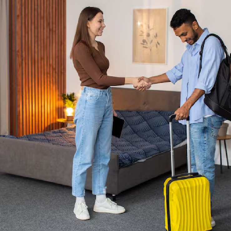 Housing allowance or shared accommodation facilities, based on employment grade.